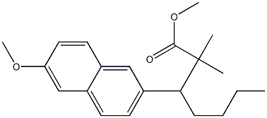 β-Butyl-6-methoxy-α,α-dimethyl-2-naphthalenepropionic acid methyl ester结构式