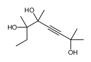 2,5,6-trimethyloct-3-yne-2,5,6-triol结构式