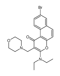 8-bromo-3-(diethylamino)-2-(morpholin-4-ylmethyl)benzo[f]chromen-1-one结构式