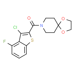 1,4-Dioxa-8-azaspiro[4.5]decane,8-[(3-chloro-4-fluorobenzo[b]thien-2-yl)carbonyl]-(9CI) structure