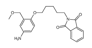 2-[5-[4-amino-2-(methoxymethyl)phenoxy]pentyl]isoindole-1,3-dione结构式