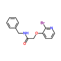 N-Benzyl-2-[(2-bromo-3-pyridinyl)oxy]acetamide结构式