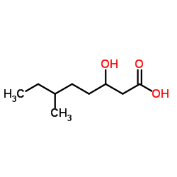 3-Hydroxy-6-methyloctanoic acid structure