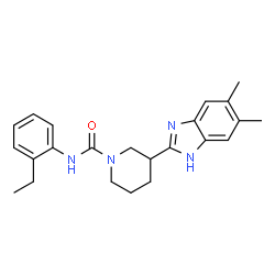 1-Piperidinecarboxamide,3-(5,6-dimethyl-1H-benzimidazol-2-yl)-N-(2-ethylphenyl)-(9CI) Structure
