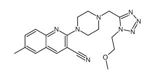 3-Quinolinecarbonitrile,2-[4-[[1-(2-methoxyethyl)-1H-tetrazol-5-yl]methyl]-1-piperazinyl]-6-methyl-(9CI) structure