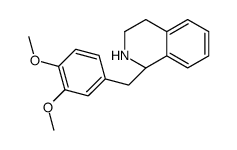 (1S)-1-[(3,4-dimethoxyphenyl)methyl]-1,2,3,4-tetrahydroisoquinoline结构式