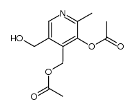 4-(acetoxymethyl)-5-(hydroxymethyl)-2-methylpyridin-3-yl acetate Structure