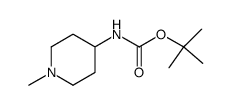 Carbamic acid, (1-methyl-4-piperidinyl)-, 1,1-dimethylethyl ester (9CI) structure