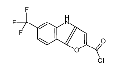 6-(trifluoromethyl)-4H-furo[3,2-b]indole-2-carbonyl chloride结构式