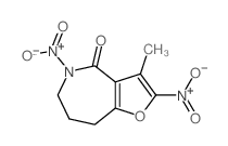 2,5-Bis(hydroxy(oxido)amino)-3-methyl-5,6,7,8-tetrahydro-4H-furo[3,2-c]azepin-4-one structure