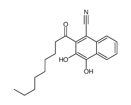 3,4-dihydroxy-2-nonanoylnaphthalene-1-carbonitrile结构式