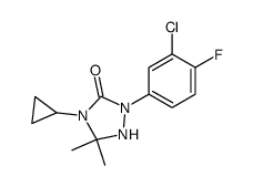 2-(3-chloro-4-fluoro-phenyl)-4-cyclopropyl-5,5-dimethyl-[1,2,4]triazolidin-3-one Structure