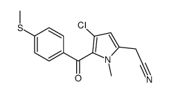 2-[4-chloro-1-methyl-5-(4-methylsulfanylbenzoyl)pyrrol-2-yl]acetonitrile结构式
