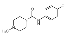 N-(4-chlorophenyl)-4-methyl-piperazine-1-carboxamide结构式