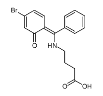 4-[[(4-bromo-6-oxocyclohexa-2,4-dien-1-ylidene)-phenylmethyl]amino]butanoic acid结构式