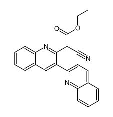 [2,3']biquinolinyl-2'-yl-cyano-acetic acid ethyl ester结构式