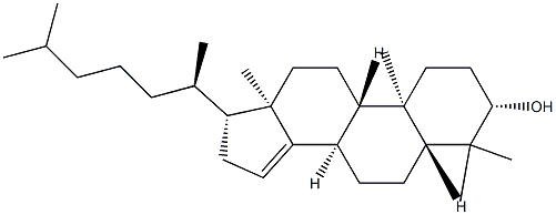 4,4-Dimethyl-5α-cholest-14-en-3β-ol structure