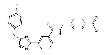 4-({3-[2-(4-fluoro-benzyl)-2H-tetrazol-5-yl]-benzoylamino}-methyl)-benzoic acid methyl ester Structure