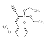 (E)-2-diethoxyphosphoryl-3-(2-methoxyphenyl)prop-2-enenitrile structure