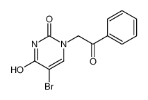 5-bromo-1-phenacylpyrimidine-2,4-dione Structure