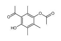 3-Acetyl-4-hydroxy-2,5,6-trimethylphenyl acetate结构式