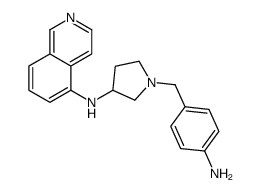 N-[1-[(4-aminophenyl)methyl]pyrrolidin-3-yl]isoquinolin-5-amine结构式