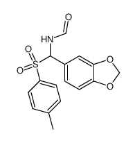 N-[benzo[1,3]dioxol-5-yl-(toluene-4-sulfonyl)-methyl]-formamide Structure