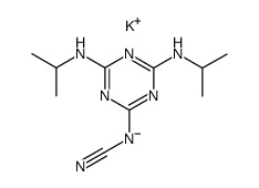 potassium salt of 2-cyanoamino-4,6-bis(isopropylamino)-sym-triazine结构式