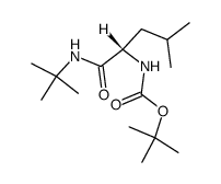 (S)-tert-butyl (1-(tert-butylamino)-4-methyl-1-oxopentan-2-yl)carbamate Structure