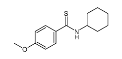 N-cyclohexyl-4-methoxybenzenecarbothioamide结构式
