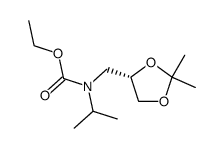 ((S)-2,2-Dimethyl-[1,3]dioxolan-4-ylmethyl)-isopropyl-carbamic acid ethyl ester Structure