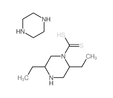 2,5-diethylpiperazine-1-carbodithioic acid; piperazine structure