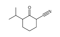 Cyclohexanecarbonitrile, 3-(1-methylethyl)-2-oxo- (9CI) structure