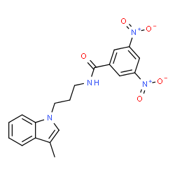 N-[3-(3-Methyl-1H-indol-1-yl)propyl]-3,5-dinitrobenzamide结构式
