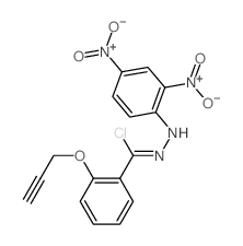 Benzenecarbohydrazonoylchloride, N-(2,4-dinitrophenyl)-2-(2-propyn-1-yloxy)- picture