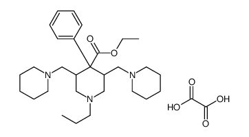 ethyl 4-phenyl-3,5-bis(piperidin-1-ylmethyl)-1-propylpiperidine-4-carboxylate,oxalic acid Structure