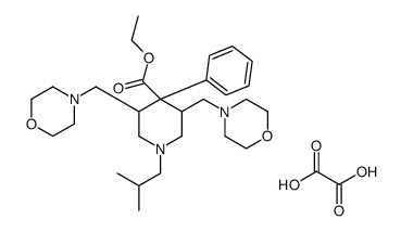 ethyl 1-(2-methylpropyl)-3,5-bis(morpholin-4-ylmethyl)-4-phenylpiperidine-4-carboxylate,oxalic acid结构式