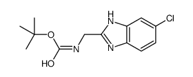 (6-氯-1H-苯并咪唑-2-甲基)-氨基甲酸叔丁酯结构式