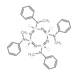 1,3,5,7,2,4,6,8-Tetrazatetraphosphocine,2,4,6,8-tetrachloro-2,2,4,4.6,6,8,8-octahydro-2,4,6,8-tetrakis(N-methylanilino)-(7CI,8CI) picture