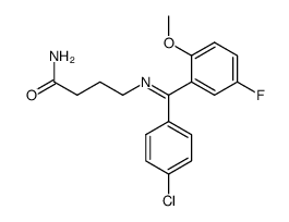 4-{[1-(4-Chloro-phenyl)-1-(5-fluoro-2-methoxy-phenyl)-meth-(Z)-ylidene]-amino}-butyramide Structure