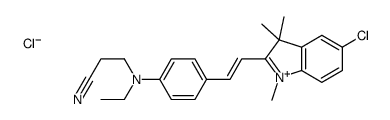 3-[4-[(E)-2-(5-chloro-1,3,3-trimethylindol-1-ium-2-yl)ethenyl]-N-ethylanilino]propanenitrile,chloride Structure