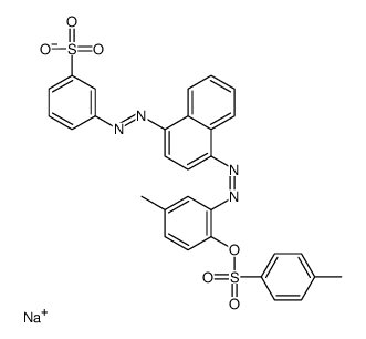 3-[[4-[[5-Methyl-2-[[(4-methylphenyl)sulfonyl]oxy]phenyl]azo]-1-naphthalenyl]azo]benzenesulfonic acid sodium salt结构式