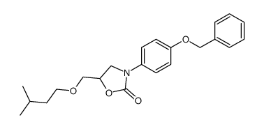 3-(4-benzyloxy-phenyl)-5-(3-methyl-butoxymethyl)-oxazolidin-2-one结构式