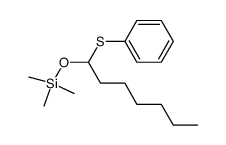 trimethyl((1-(phenylthio)heptyl)oxy)silane Structure