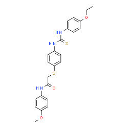 2-[(4-([(4-ETHOXYANILINO)CARBOTHIOYL]AMINO)PHENYL)SULFANYL]-N-(4-METHOXYPHENYL)ACETAMIDE Structure