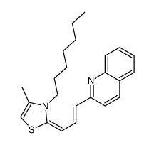 3-heptyl-4-methyl-2-(3-quinolin-2-ylprop-2-enylidene)-1,3-thiazole结构式