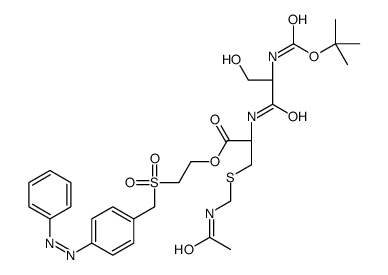 2-[[4-(phenylazo)benzyl]sulphonyl]ethyl S-(acetamidomethyl)-N-[N-(tert-butoxycarbonyl)-L-seryl]-L-cysteinate Structure