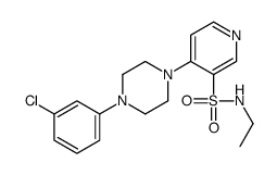 N-Ethyl-4-[4-(3-chlorophenyl)piperazin-1-yl]pyridine-3-sulfonamide结构式