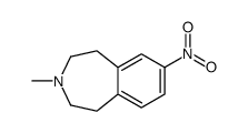 3-methyl-7-nitro-1,2,4,5-tetrahydro-3-benzazepine Structure