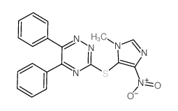 3-(3-methyl-5-nitro-imidazol-4-yl)sulfanyl-5,6-diphenyl-1,2,4-triazine结构式
